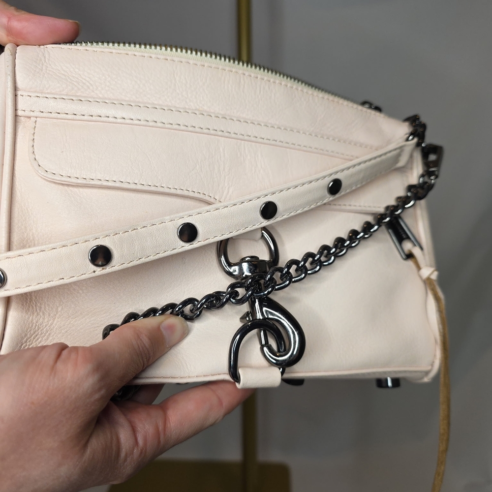 Rebecca Minkoff Cream Crossbody Bag with Chain Strap - Picture 2 of 5